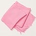 Women's Cotton and Hemp Scarf Solid Color Wrinkled Four Seasons Versatile Silk Scarf Long Sunscreen Solid Color Fashion Shawl (Pink)