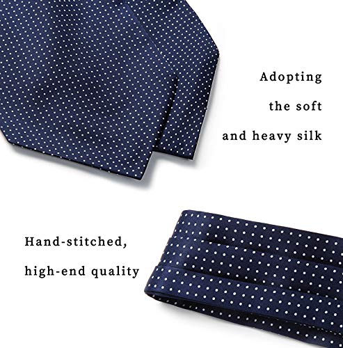 Image of MIPPO Men's Ascot Paisley Floral Jacquard Woven Gift Cravat Tie