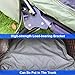 Foldable Elevated Camping Tent Cot with Rainproof Double Layer, Window, Storage Bag, and Foam Pad for Outdoor Hiking and Picnic Comfort