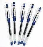 Pilot Hi-tec-c Gel Rolling Ball Pens, Ultra Fine Point,rubber Grip Type,-0.3mm-blue Ink-value Set of 5