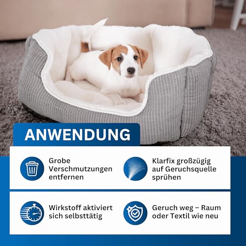 Enzymreiniger gegen Katzenurin & Hundeurin – Geruchneutralisator Spray mit 2‑Phasen Enzym-Formel | Cat Urine Enzyme Cleaner Destroyer für Haushalt, Textilien & Auto (125 ml)
