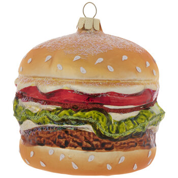Amazon.co.jp: ガラス製ハンバーガー クリスマスオーナメント : おもちゃ