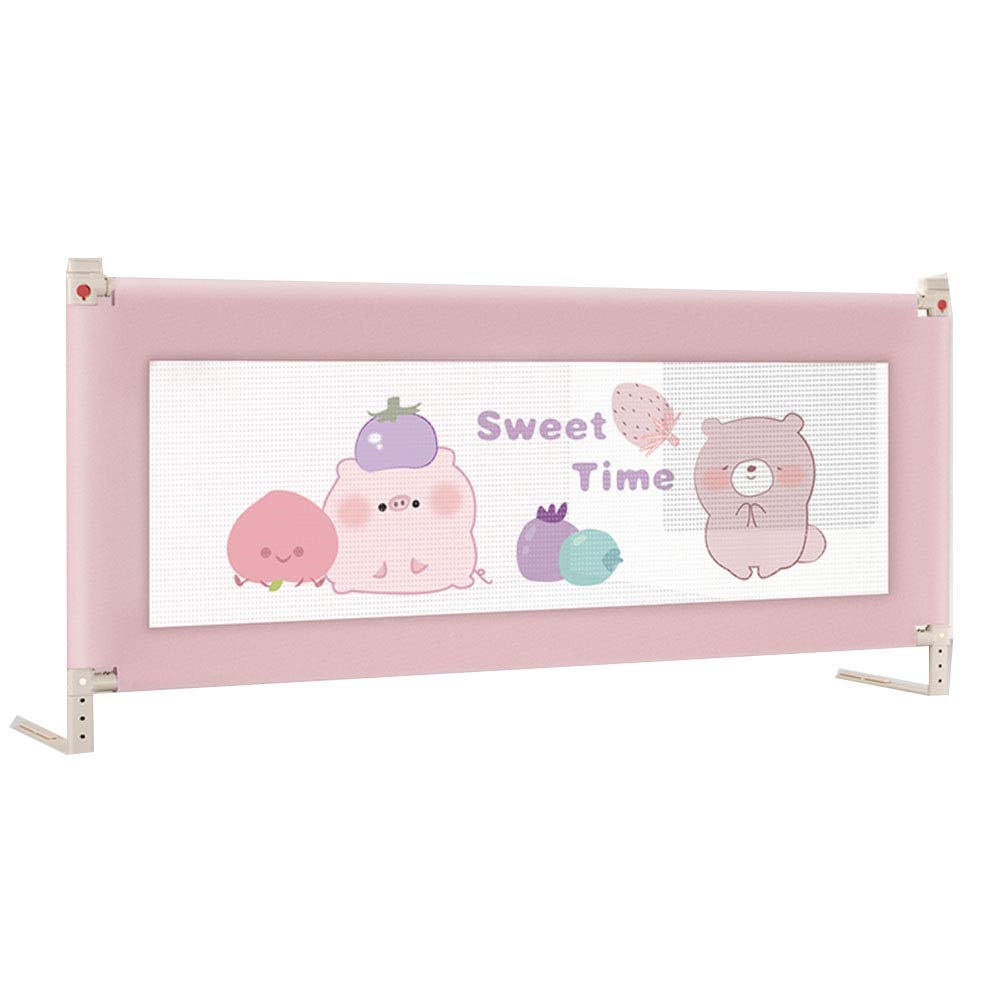 Pare-chocs de protection de lit bébé rose 150cm barrière de sécurité verticale
