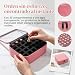 Imagen de Organizador Esmaltes Uñas Neceser Maquillaje Viaje con 30 Compartimentos Extraíbles Maletín Cosméticos Rosa Poliéster Estuche Compacto Mujer con Tapa Transparente Doble Cremallera para Tocador Viajes