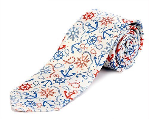 Blue Sailors Anchor Design Tie-image-15
