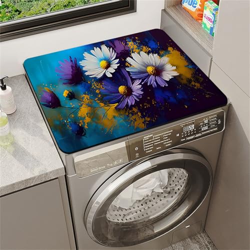 Highdi Housse de Protection pour Machine à Laver Top, Imprimé Pastoral Rétro Coussin de...