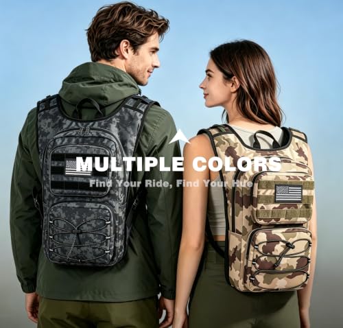 Image of Hydration Backpack, Tactical Molle Water with 3L TPU Water Bladder | Lightweight Military Hydration Daypack for Hiking, Running, Cycling, Climbing, Biking, 105 oz, Breathable Back Panel