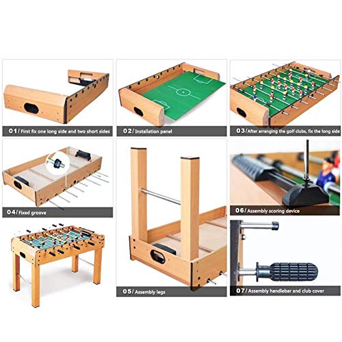 Multi-Spieltisch, Tischfußball, Multi-Spieltisch, Combo-Spieltisch mit Fußball, Billard, Slide-Hockey, Holz-Fußballtisch, perfekt für Spielzimmer, Spielhallen, Bars, – Bild 4