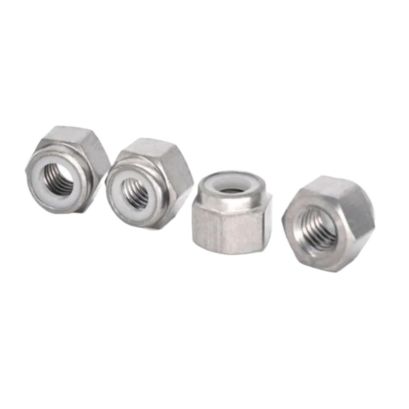 Tuercas Hexagonales 10 Uds tuerca de bloqueo de nailon de titanio tuercas de bloqueo Din985 M3 M4 M5 M6 M8(M5 10PCS)