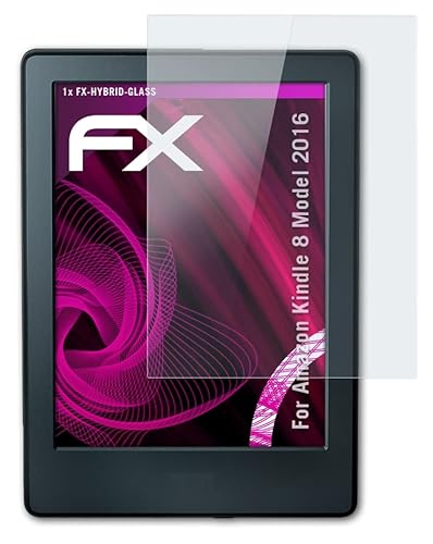 atFoliX Protection Écran Film de Verre en Plastique Compatible avec Amazn Kindl 8 Model 2016 Verre Film Protecteur, 9H Hybrid-Glass FX Protection Écran en Verre trempé de Plastique Cover