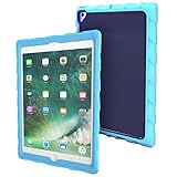 Gumdrop Cases DropTech Clear Protection for The New Apple iPad 9.7 (6th Gen) and iPad 9.7 (5th Gen) - Light Blue/Royal Blue, Rugged, Shock Absorbing, Custom Molded Tablet Cover