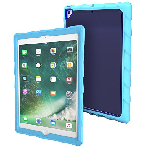 Gumdrop Cases DropTech Clear Protection for The New Apple iPad 9.7 (6th Gen) and iPad 9.7 (5th Gen) - Light Blue/Royal Blue, Rugged, Shock Absorbing, Custom Molded Tablet Cover