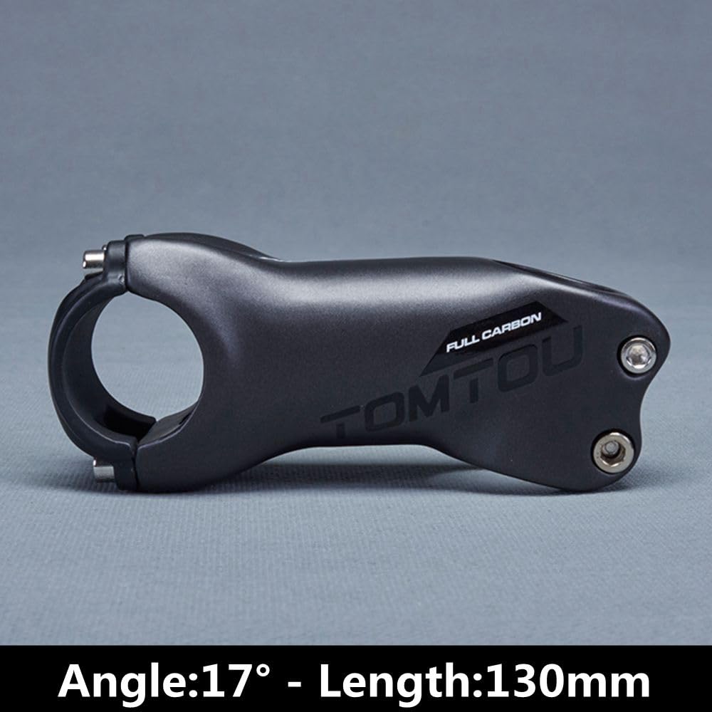 Attacco Manubrio MTB 1 pz Nero Opaco Grigio Argento Stelo in Fibra di Carbonio 28.6X31.8 Ciclismo Mountain Bike Bici da Strada MTB Parti Angolo 6/17 Gradi