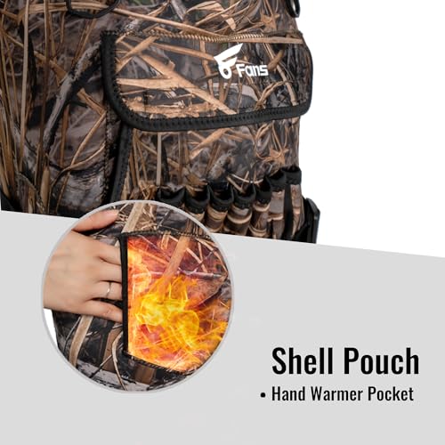 8 Fans Hunting Waders, Neoprene Chest Wader, Waterproof Bootfoot Fishing Waders for Men & Women with 1000g Rubber Boots (Next Camo Evo(s), 13)