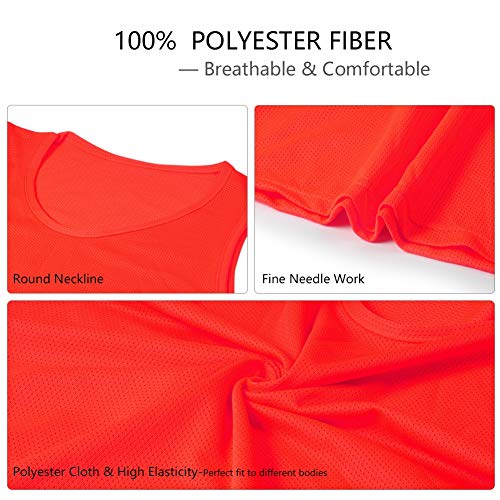 Babadores de Camisetas Infantis, 12 Unidades Mickjersey Eway Scrimmage Coletes de Treinamento para V