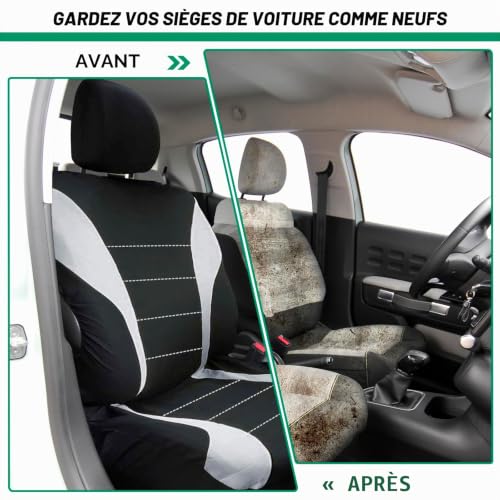 Housse de siège avant de voiture universelle imperméable lot de 2