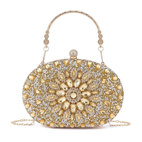 Image of Sparkly Women's Evening Clutch Purses Rhinestone Bag Luxury Handbags For Weddings Formal Prom Party