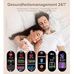 Smartwatch Damen Rund mit Telefonfunktion, 1,43 Zoll AMOLED Always-On-Display Fitnessuhr mit 100+ Sportmodi, Herzfrequenz, Schlafmonitor, Menstruationszyklus, Schrittzähler, Armbanduhr für Android iOS – Bild 5