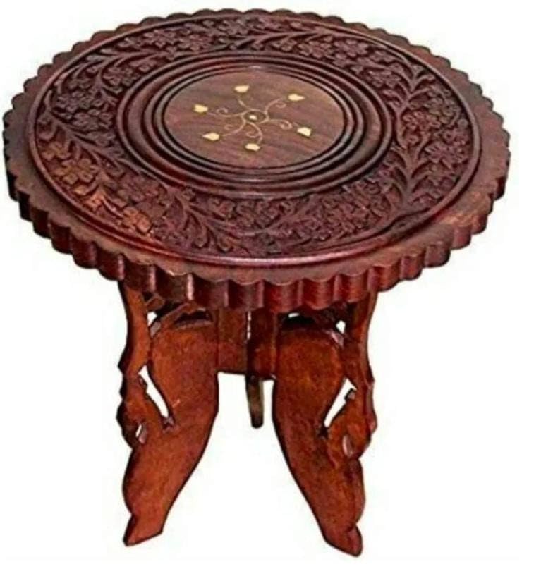 Tanu Craft Wooden Round Table Stool Foldable with 3 Leg Tea Snack Breakfast Coffee Corner Office Work Table for Living Room Long Lasting Durable Pack 1 .(Size 9 Inch) (B0CTHZ87HW) Amazon Price History, Amazon Price Tracker