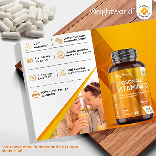 Liposomale Vitamine C capsules - 1000mg - 180 vegan capsules voor 3 maanden - Voor het immuunsysteem en energie… - Image 6