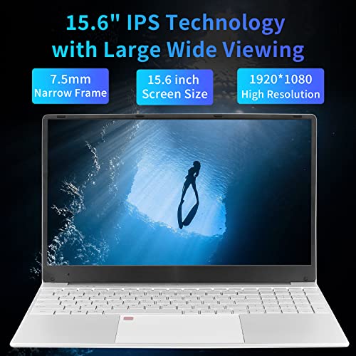 Image of BINTEC 15.6 inch 16GB DDR4 512GB SSD Laptop Computer with Celeron N5095 Processor(Up to 2.9GHz), FHD 1920x1080 Display, Backlit Keyboard,Bluetooth 4.2, WiFi, Webcam, USB 3.0(Silver) (Inches, 15.6, Silver)
