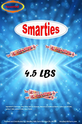 Smarties Original 4.5 lbs Assorted Flavor Candy Rolls