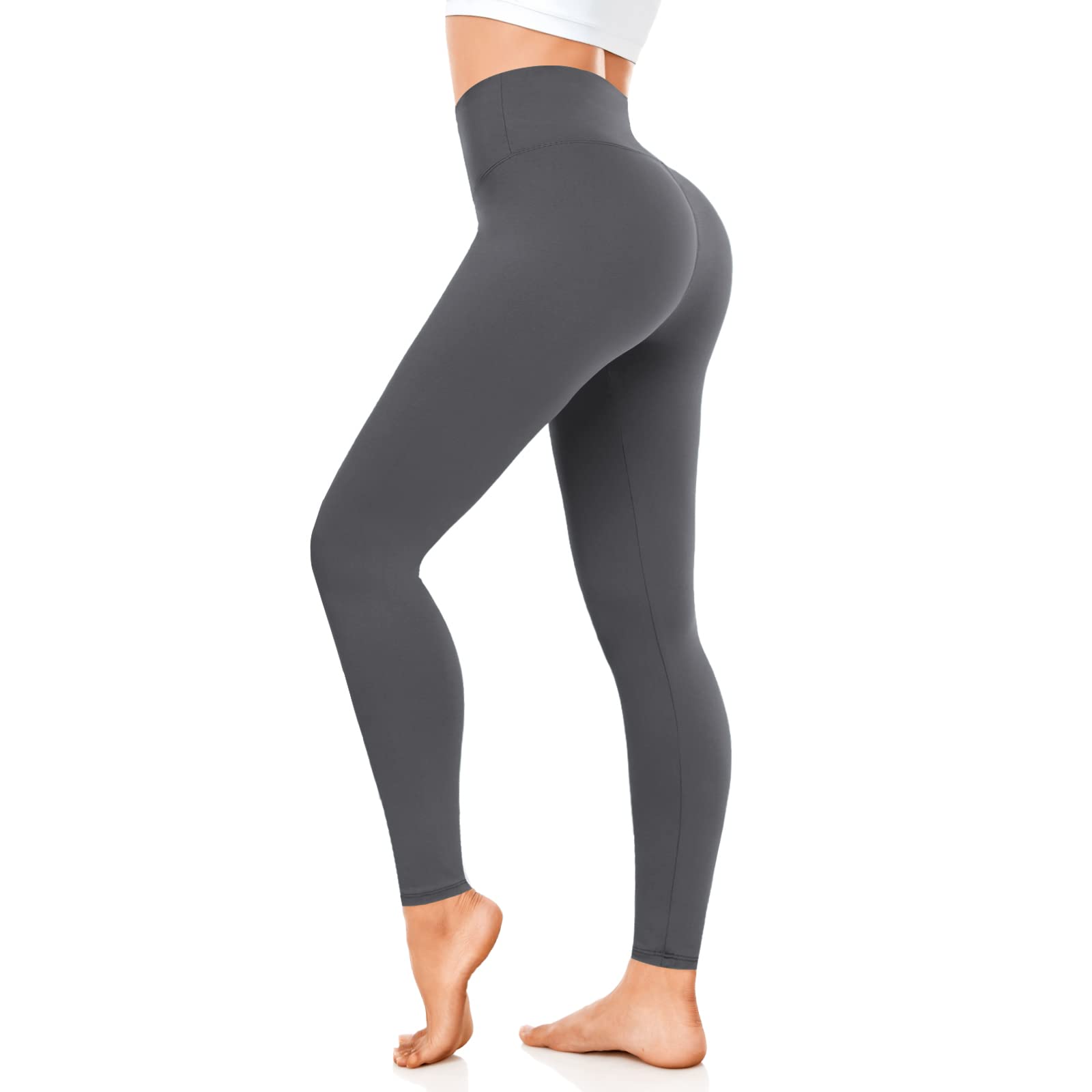 Leggings Damen High Waist Blickdicht Sportleggings Damen Lang Elastisch Bauchkontrolle Slim Fit Sporthose Leggins für Yoga Gym Fitness Alltag.