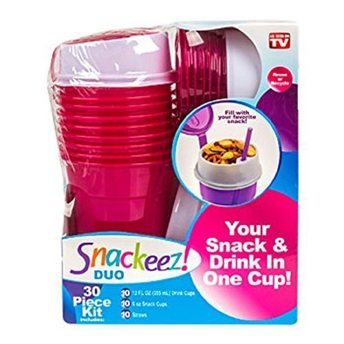 Snackeez Duo - Plastic Cup and Snack Holder
