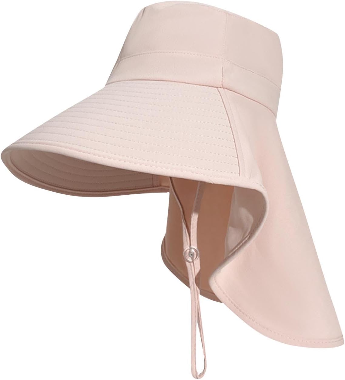 Womens Wide Brim Sun Hat Summer Outdoor Breathable Bucket Hat with Neck Flap Shawl UV Protection Beach Sun Cap