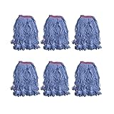 Primero Basics Loop-End Mop Head Replacement, 6 Pack – Commercial & Industrial Mop Heads with 1.25