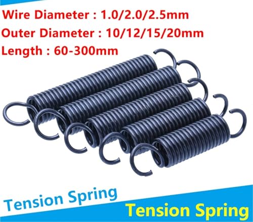 Resorte tensión de alta resistencia 100mm de longitud y alambre de 2.5mm 2