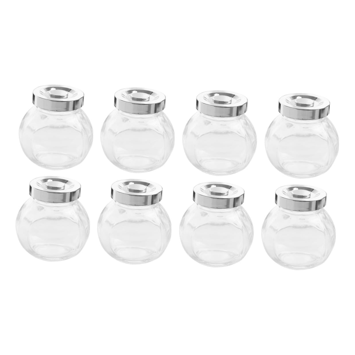 Artibetter Glas Vorratsdosen aus Glas 8 Stück mit Luftdichtem Verschluss Transparente Küchenbehälter Praktisch und Platzsparend zur Aufbewahrung von Trockenfrüchten und Müsli