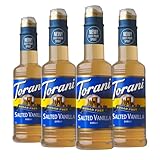 Torani Gesalzener Vanillesirup, zuckerfrei, koscher, 4 Stück