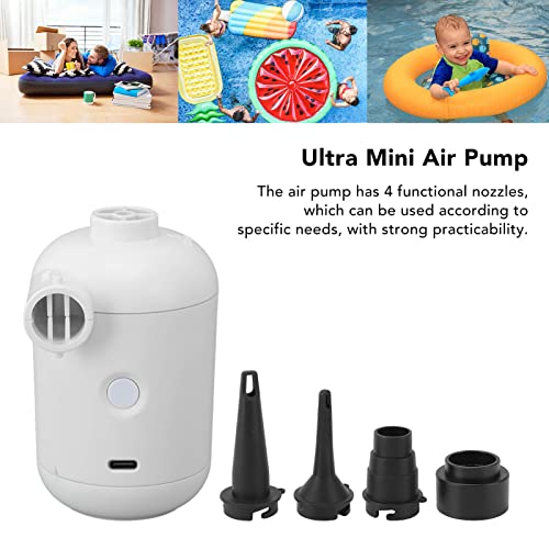 Docam Pompa ad aria elettrica, pompa ad aria portatile, mini pompa ad aria ricaricabile per gonfiabili, galleggianti per piscina, barca, giocattoli da piscina, viaggi, campeggio all'aperto con 4 Docam Pompa ad aria elettrica, pompa ad aria portatile, mini pompa ad aria ricaricabile per gonfiabili, galleggianti per piscina, barca, giocattoli da piscina, viaggi, campeggio all'aperto con 4