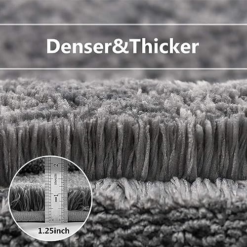 Image of HOWNICE Door mat for Bedroom,Bathroom,Kitchen,Living Room,Home Entrance,Room Mats,Foot Mats,Floor mat,Main Door,Rug,Non Slip Mats,Door Mate,Fluffy,Doormat,Door Matt (Microfiber Bath Mat Grey)