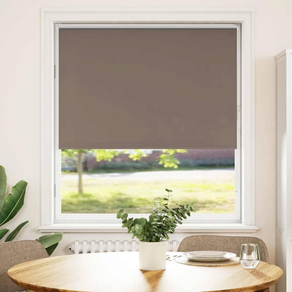 Tenda avvolgibile oscurante in poliestere, 90 x 175 cm, caffè | Montaggio con viti o senza foratura, catena regolabile, facile pulizia, uso in casa e in ufficio