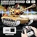 Supdex 1:18 RC Tank, 2.4G US Metal Alloy Metal US M26 Remote Control Tank That Shoot BBS Model Toys, Army Toy with Smoke, Lights, Sound and Recoil,Military RC Vehicle for Adults and Kids 6+ Year Old