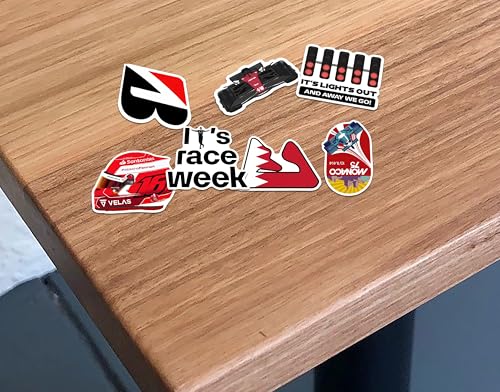 Image of WallDesign Ultimate F1 Racing Sticker Set Collection of 62 - Mobile, Laptop, Accessories, Gifting - Durable, Laminated, Quality Printed Vinyl for True Racing Fans, self-adhesive, 2 inch