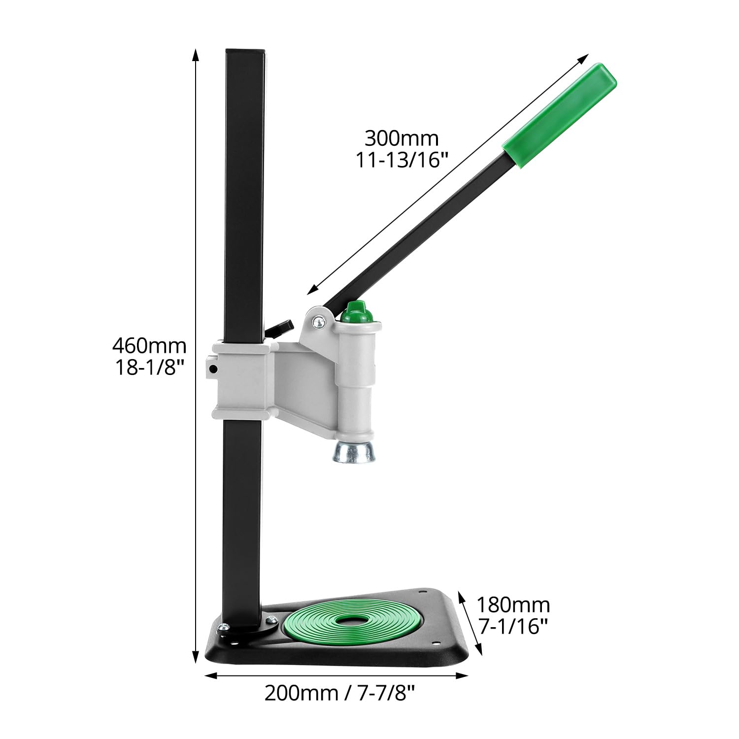 QWORK Tapón de botella de banco fuerte, reforzado, altura ajustable, acción de palanca para elaboración casera, compatible con tapas de 26 mm