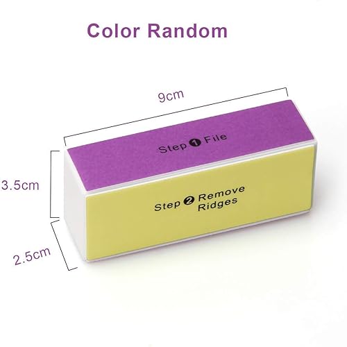 Miniatura 5 de AHIER - Bloque pulidor de uñas, 10 unidades, 4 vías, colorido, pulidor de brillo, lima de uñas, lima de manicura, limas de lijado