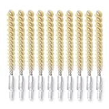Motanar 10 Pcs Nylon Bristle Bore Gun Cleaning Brush (.22 Caliber-White)