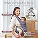 Momcozy Baby Carrier - Ergonomic, Cozy and Lightweight Carrier for 7-45lbs, Effortless to Put On, Ideal for Hands-Free Parenting, Enhanced Lumbar Support, Purehug for Infant to Toddler, Grey