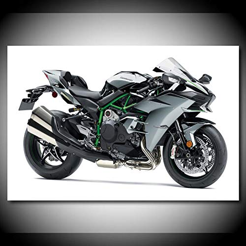 KAWASAKI オートバイ バイク ポスター Amazon.co.jp: Bigwig Prints Kawasaki Ninja H2R ポスター