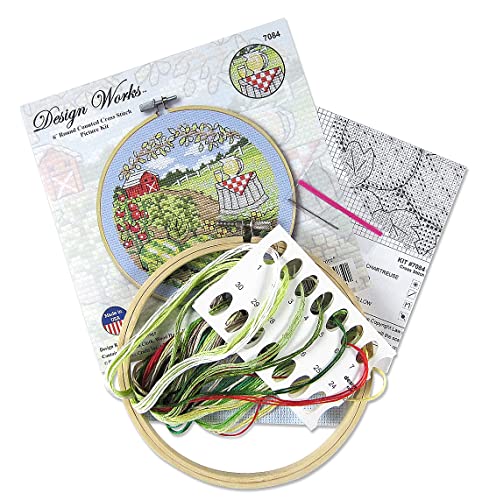 Image of Summer Counted Cross Stitch Kit with Hoop