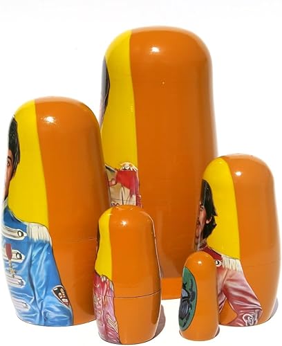 Miniatura 7 de Beatles SGT. Pepper's - Muñecas anidadas apilables en muñeca Matryoshka Set de 5.75 pulgadas de alto