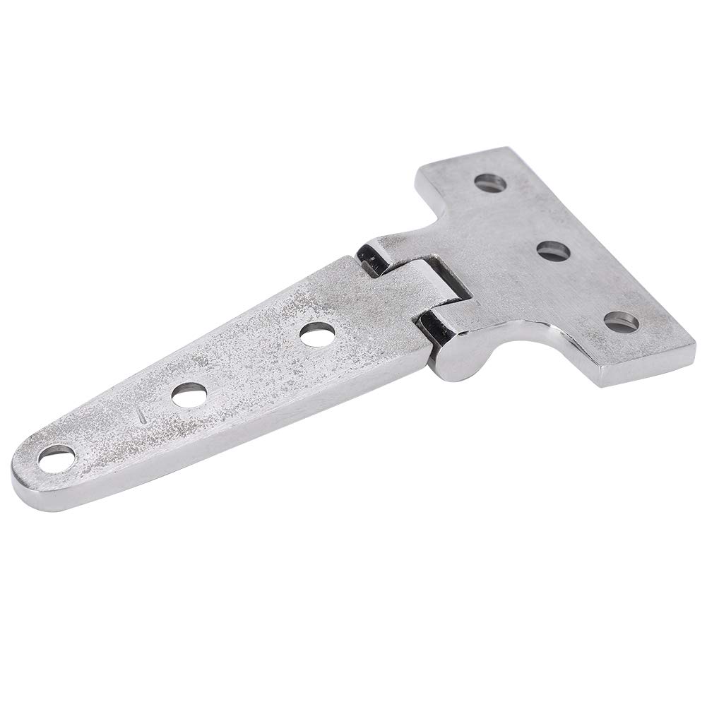 Restokki 316 Stainless Steel Mirror Polished T Shape Ship Accessories Hinge for Cabinet Doors Garden Gates Marine Boat Cabin Yacht, 3 Sizes (Small)