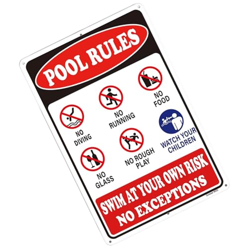 Panneau de sécurité extérieur 30x20cm pour sécuriser le bord de piscine