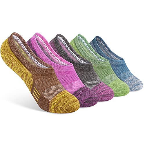 Image of Gonii Womens No Show Socks Athletic Ankle Socks Cushioned Running Low Cut | Breathable fabric, Reinforced toe heel, Thick sole pad, Anti-slip heel grip, Sweat-wicking, Anti-shrink, Sport & casual wear