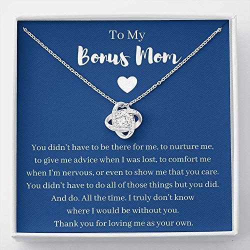 Bonus Mom Gift, Mother's Day Gift for Step Mom, Stepmother Necklace, Second Mom ,Adoptive Mom, Foster Mom Gift, Birthday Stepmom, Christmas | Kc2nf-567