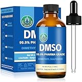 DMSO 99.9%, Pharmaceutical Grade Pure DMSO with Dropper in Glass Bottle, Non-diluted Dimethyl Sulfoxide Liquid, 4 fl oz